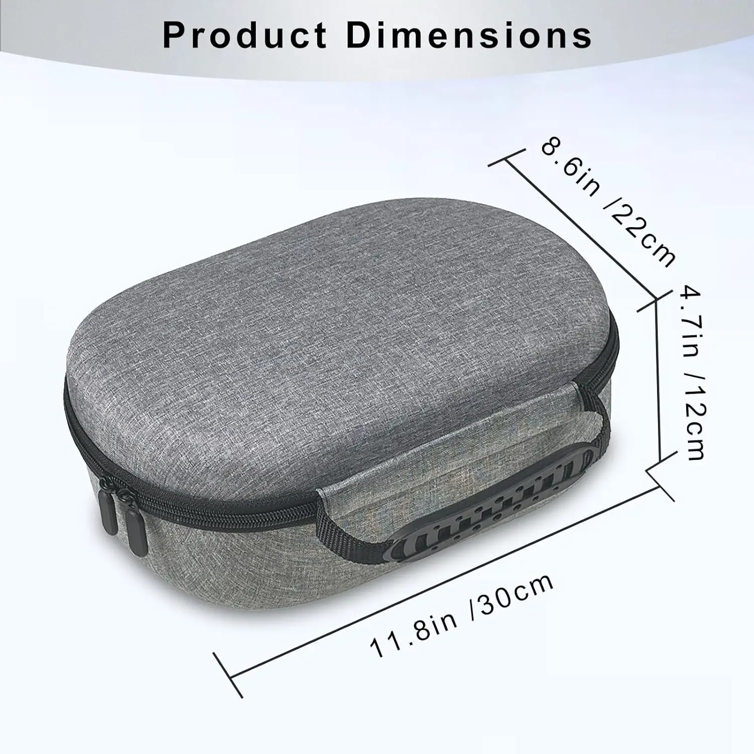 Bolsa de armazenamento portátil para Vision Pro VR Headset, Travel Carrying Case, bolsa dura à prova de choque para acessórios Vision Pro