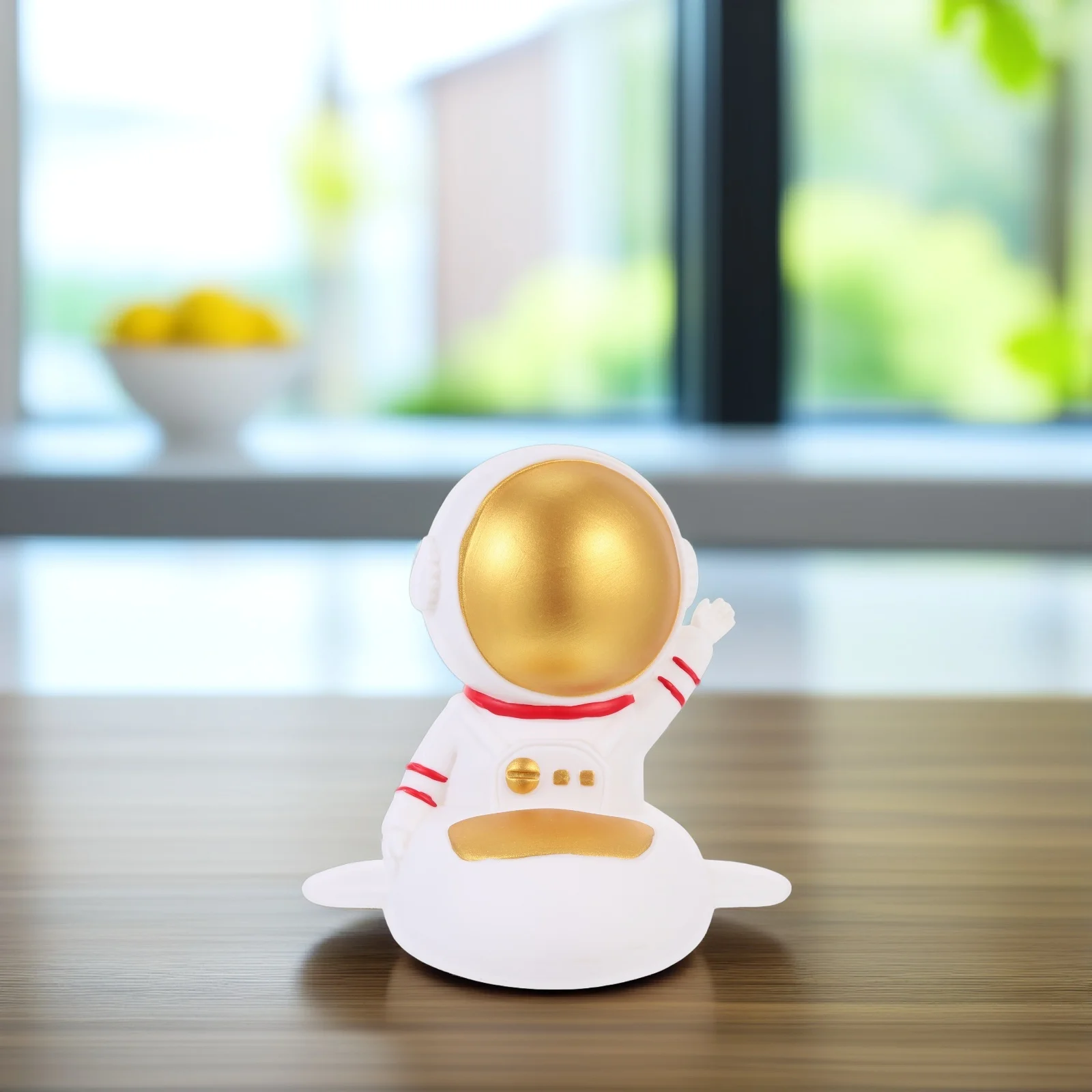 Adorable Astronaut Design Saving Jar for Tabletop Piggy Bank Decorative Coin Storage Box for Home Office Use