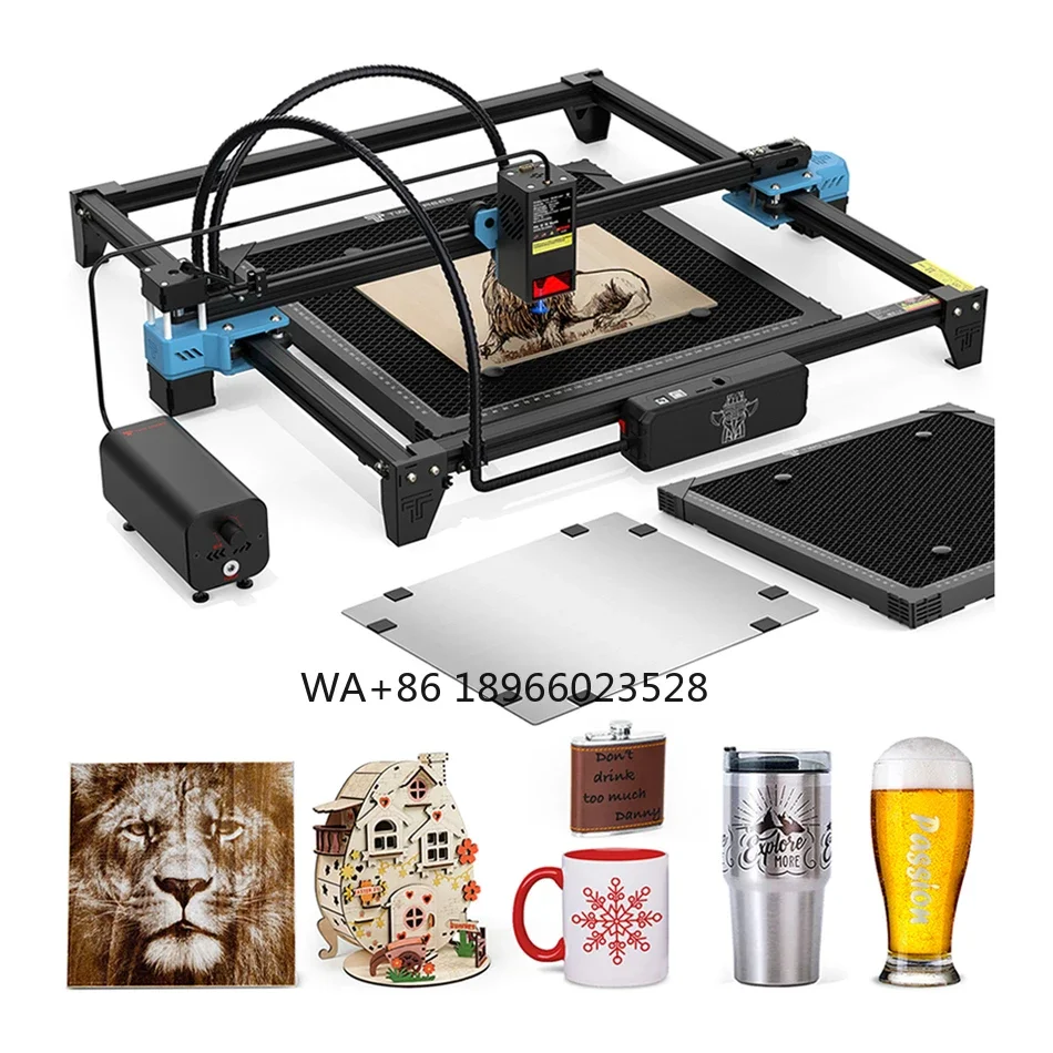 20W High Speed infrared Engraving Machine 418*418mm Desktop Diode Portable CNC infrared Cutting Engraver