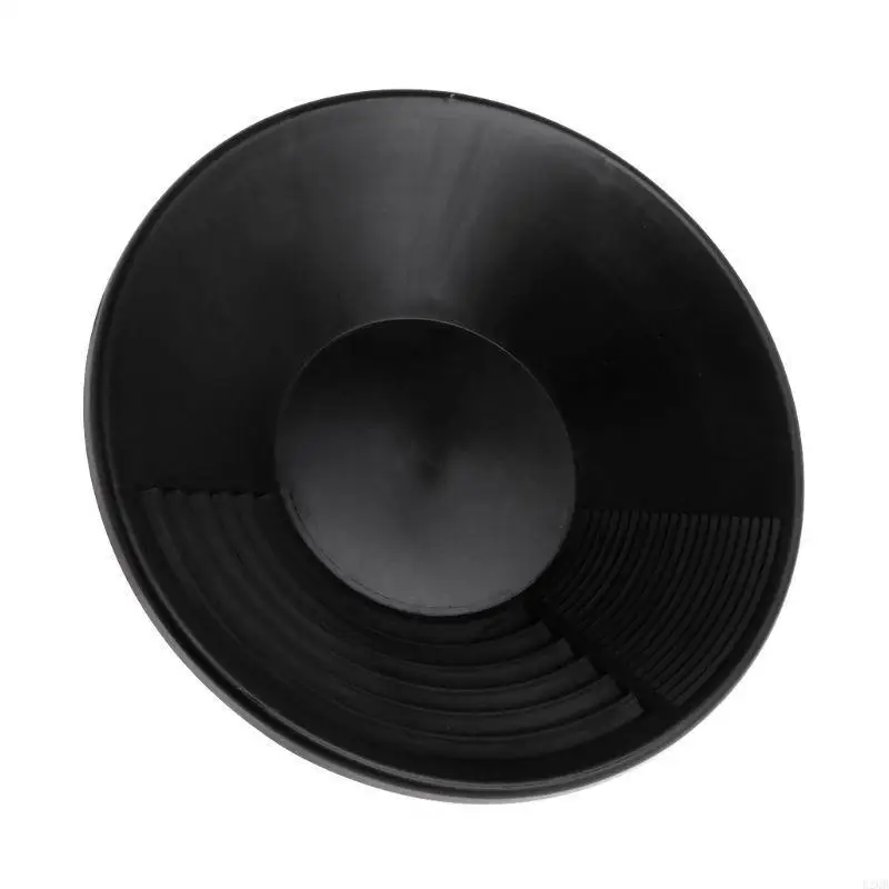 15-inch Gold Pan with Dual Riffles for Gold Prospecting Black Durable Outdoor