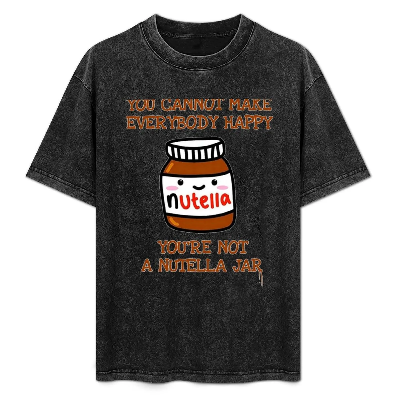 happy nutella jar T-Shirt anime tshirt cute tops sweat korean fashion heavy weight t shirts for men