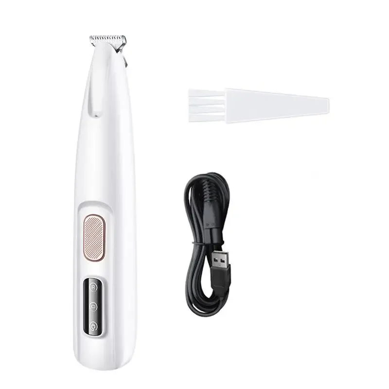 Pet Hair Trimmer With Led Light Noise Cancelling Electric Shaver For Pets Adjustable Waterproof Lighting Pet Hair Trimmer