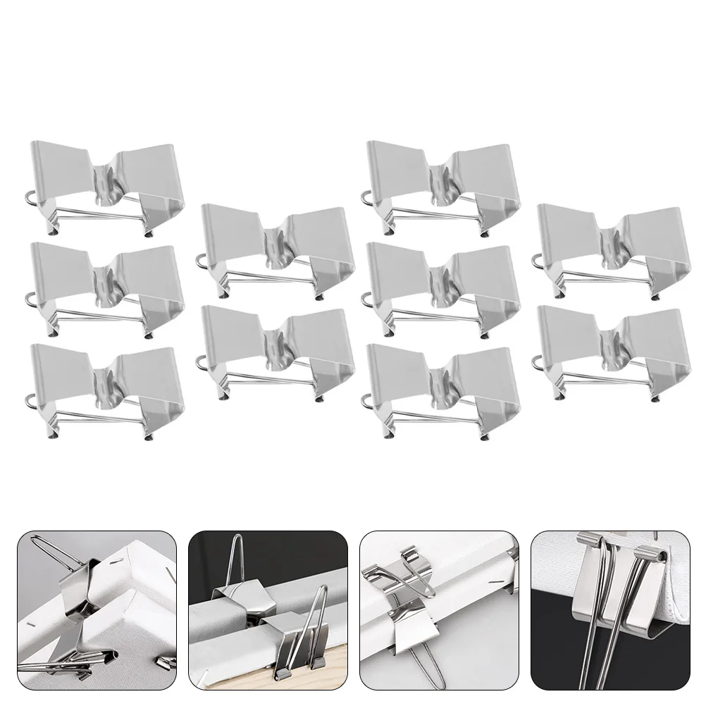 

10pcs Oil Clips Stainless Steel Frame Holder Canvas Carrier Art Supplies Painting Clamps Metal Wet Canvas Holder Oil Painting