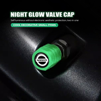 For Nissan 4PCS Car Luminous Tire Valve Cap Fluorescent Night Glowing Decoration Qashqai Juke Sentra Altima Versa Maxima Almera