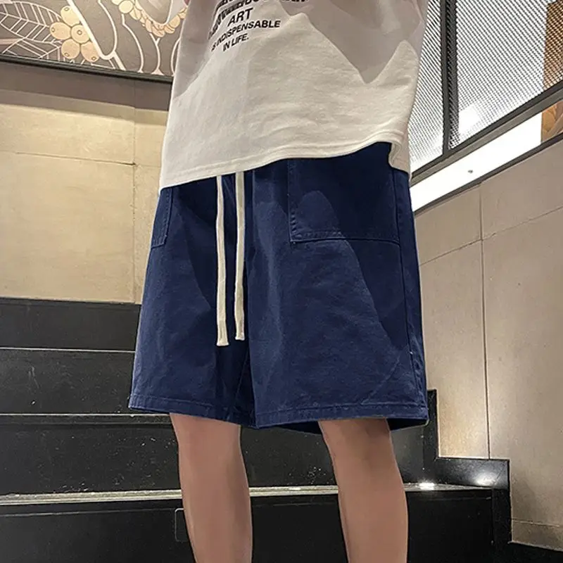 Shorts para meninos no verão fino esportes soltos verão casual calças de tamanho médio para jovens 2025 calças de cinco pontos calças de basquete