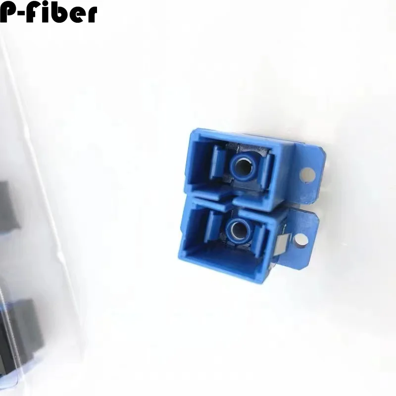 SC adapter 10pcs singlemode blue simplex optical fiber connector SC/UPC ftth coupler P-FIBER