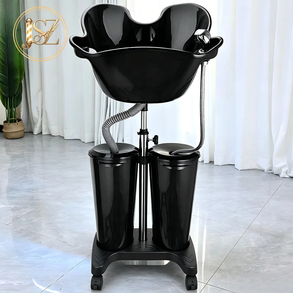 Wholesale Removable Hairdressing Wash Basin Mobile Salon Shampoo Sink With Water Container