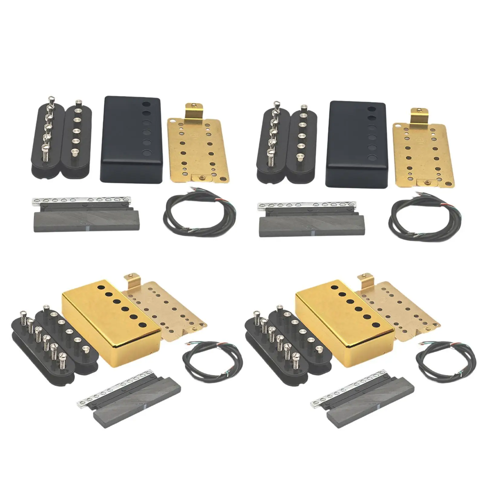 DIY Guitar Pickup Kits Parts,Easy Installation Bridge Pickup Neck Parts,Replace Accs,Sturdy Double Coil Humbucker Pickup