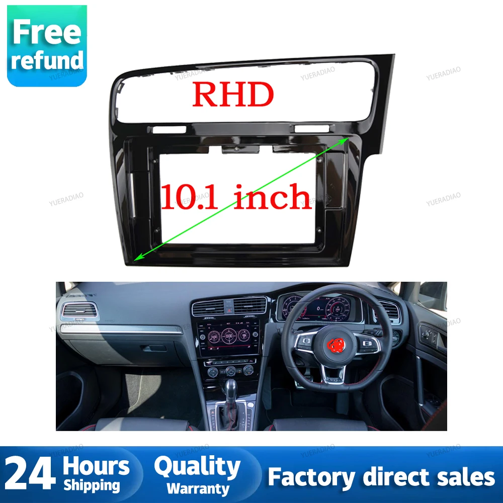 

Автомобильная стереосистема с рамкой для лица, 10,1 дюймовый большой экран, Модифицированная навигация для Volkswagen Golf 7 (RHD), комплект панелей