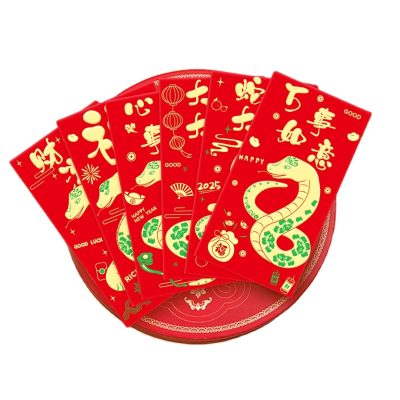 

*Embossed Logo Ang Bao 2024 Chinese Lucky Money Envelope Red Packet Customized Chinese New Year Red Envelope