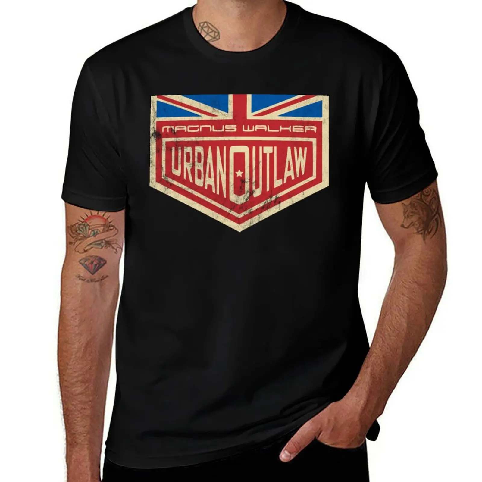 

Magnus Walker Urban Outlaw Vintage logo T-Shirt customs design your own Man t-shirt custom t-shirts t shirts for men cotton