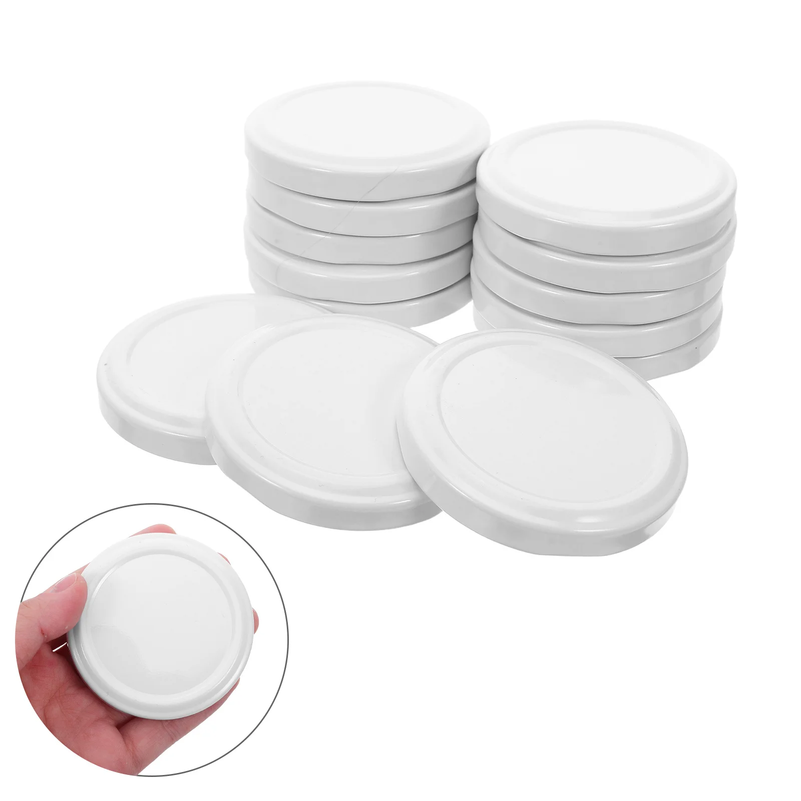 

50Pcs 66mm Tinplate Lids for Mason Jars Regular Mouth Canning Lids Airtight Caps for Food Storage and Decor Enhancement