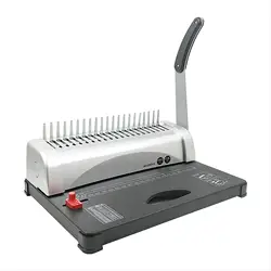 Guaranteed Quality Rubber Ring Binding Machine 21 Holes Comb Book Binding Machine for Office