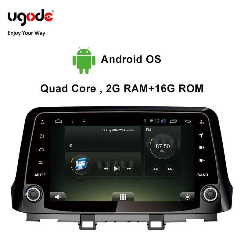 

Ugode Car Multimedia Player GPS Navigation 9 Inches Screen Monitor Bluetooth Android OS For Hyundai New I30 2018