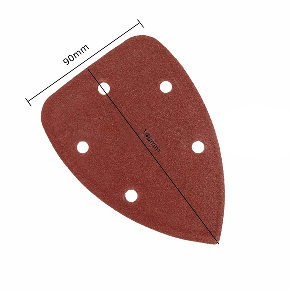 50 قطعة منصات مثلث الصنفرة 5 حفرة 40 60 80 100 120 فريك سهلة الاستخدام تكييف السطح اللمسات النهائية الزخرفية أقراص الصنفرة
