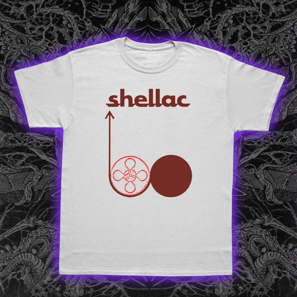 Shellac tour T-shirt Steve Albini noise rock hardcore live music T-shirt, pure cotton, all-season streetwear vintage t shirt