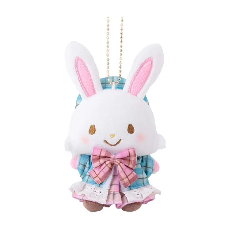 

Плюшевая игрушка-подвеска Sanrio Wish Me Mell Hangyodon Hello Kitty в ретро-клетчатом стиле, в британском студенческом стиле, для рюкзака, подарки