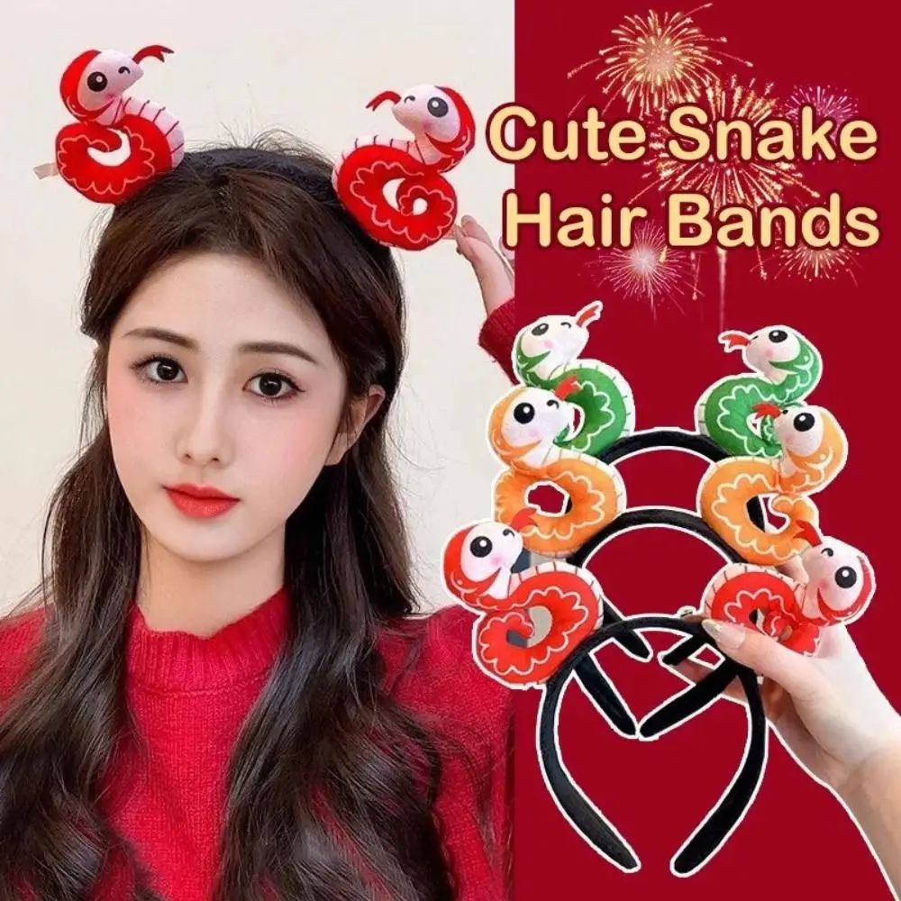 Cute Cloth Snake Year Hair Hoop Chinese Style Zodiac Headwear Headpiece Unisex