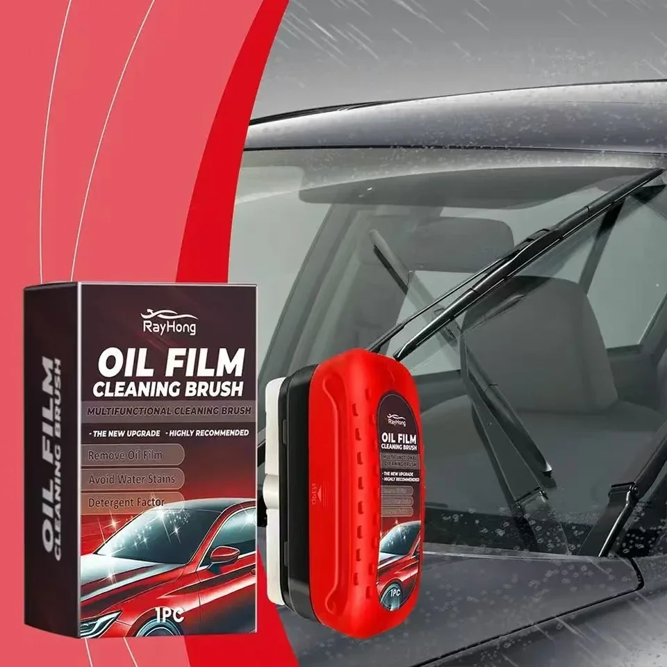 

Car Glass Oil Film Remover Automotive Glass Sponge Agent Cleaning Windshield Inner Glass Brush Car Maintenance Polishing