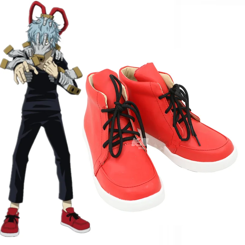 My Hero Academia Boku no Hero Akademia Cosplay Shigaraki Tomura Cosplay Red Shoes Boots Custom Made women shoes Carnival Prop