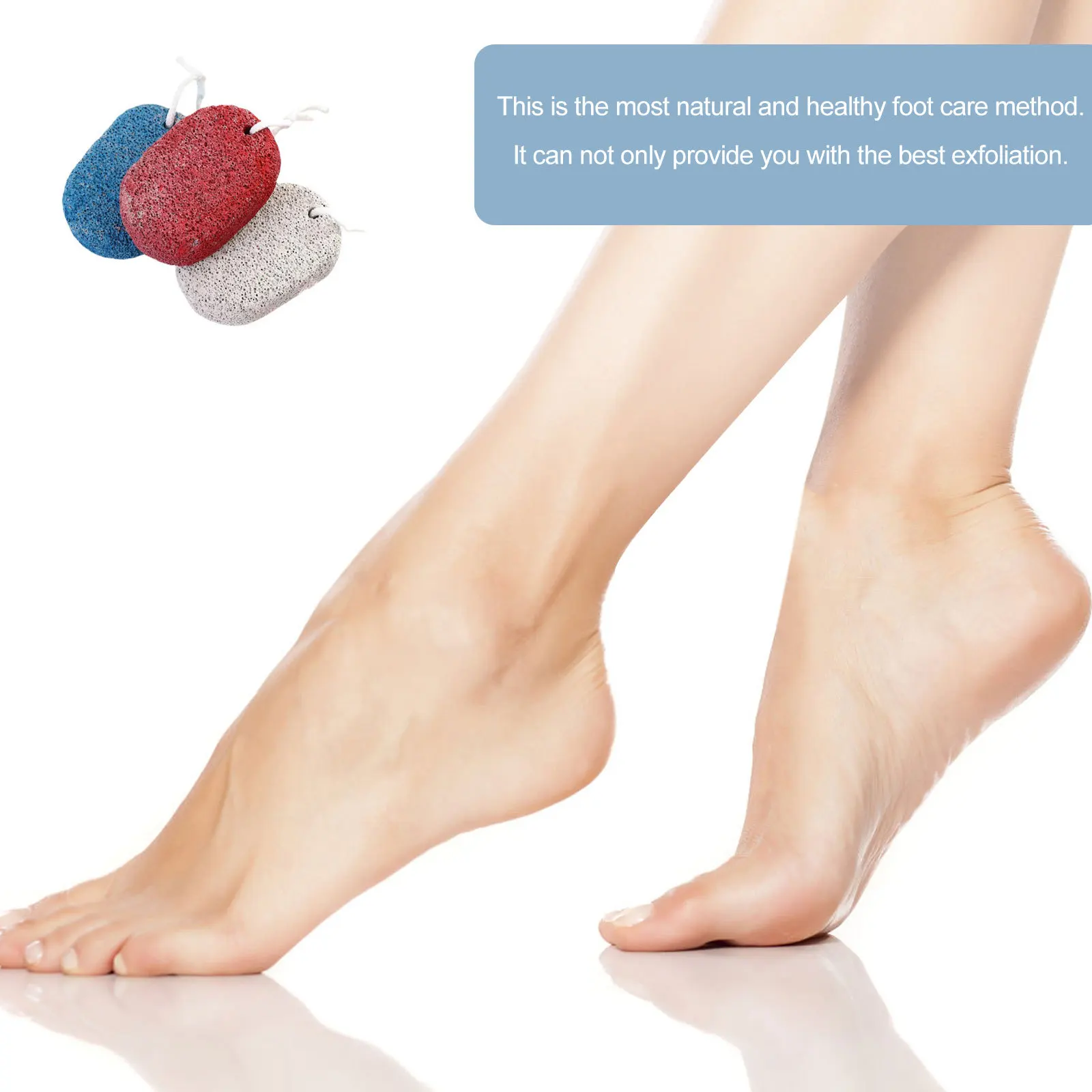 

2pcs Natural Pumice Stone Foot Scrubber Callus Remover Dead Skin Exfoliation Tool Pedicure File Foot Massage Scrub Stone For