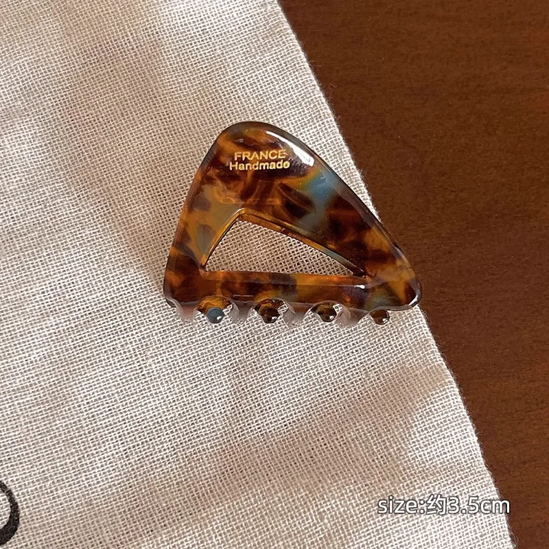 French Amber Vinegar Clip For Women Small Exquisite Hair Clip Back Of The Head Shark Clip Headband Versatile Elegant Fashionable
