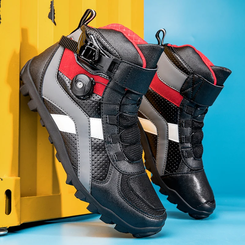 

Men's motorcycle leisure professional protective riding boots four season anti slip comfortable off-road protection riding shoes