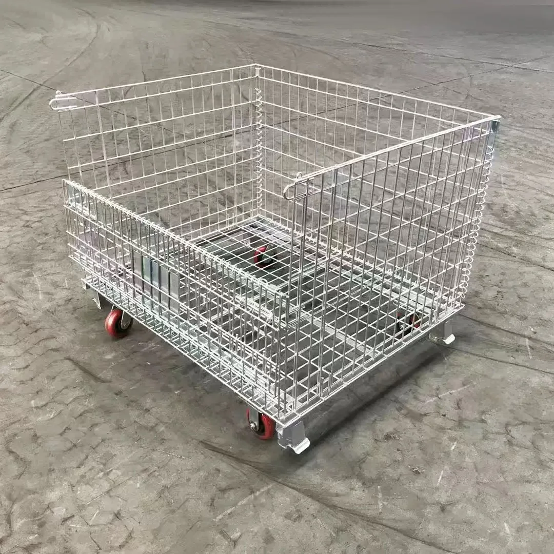 

Складной гофрированный контейнер из оцинкованной стали с сетчатым покрытием для хранения грузов