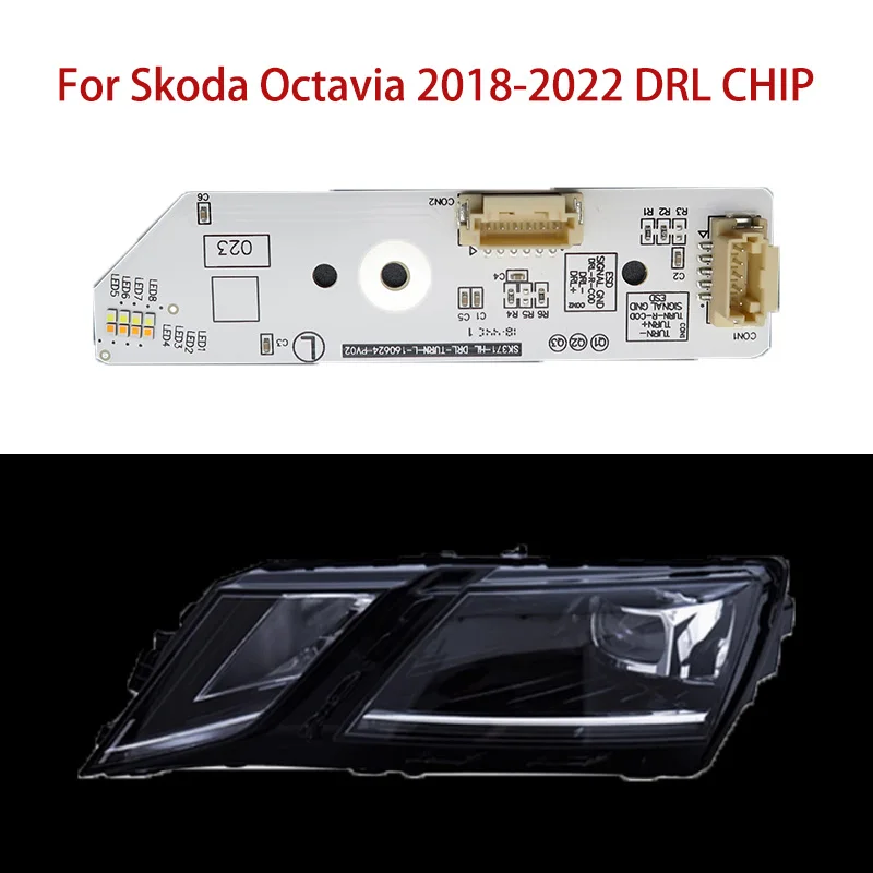 

Solve the problem of not lighting up For Skoda Octavia White Light Angel Eye Chip 2018-2022 Car CHIP Light Guide Plate Ballast