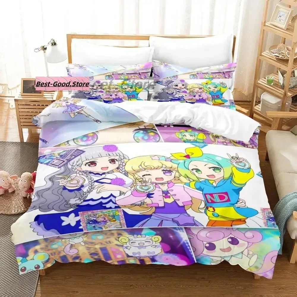 

Idol Time Pripara 3D Anime Printed Bed Set Duvet Cover Pillowcase Bedding Set Bed Linen Sheet Quilt Cover Full Queen King Size