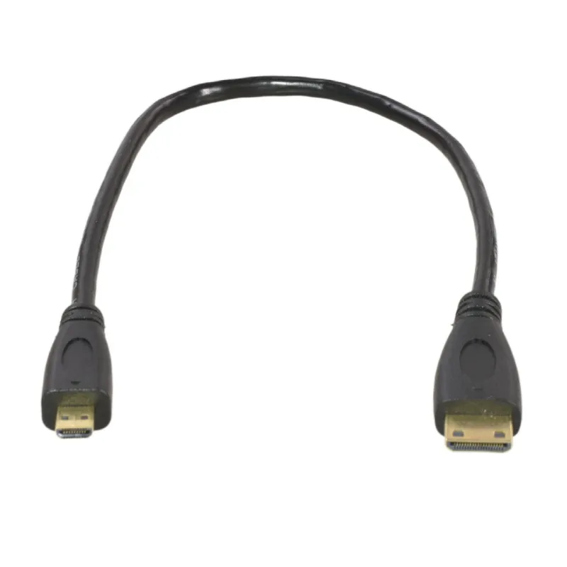 Best Quality 1080p 3D Micro HDMI-compatible to Mini HDMI-compatible Cable For GoPro Sony Projector's Public to Public