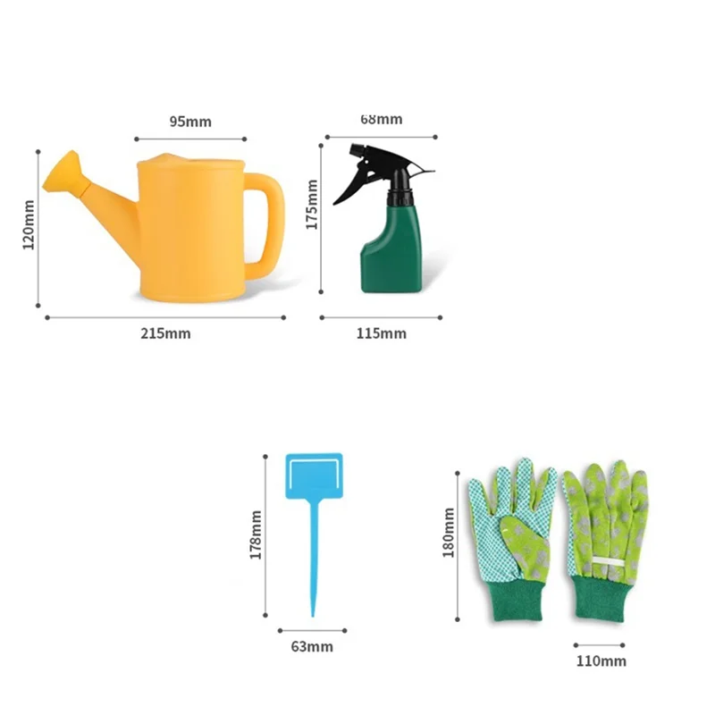 

ABKJ-Children's Gardening Tool Set Gardening Tools Suitable For Children It Is The Best Outdoor Beach Gift For Children