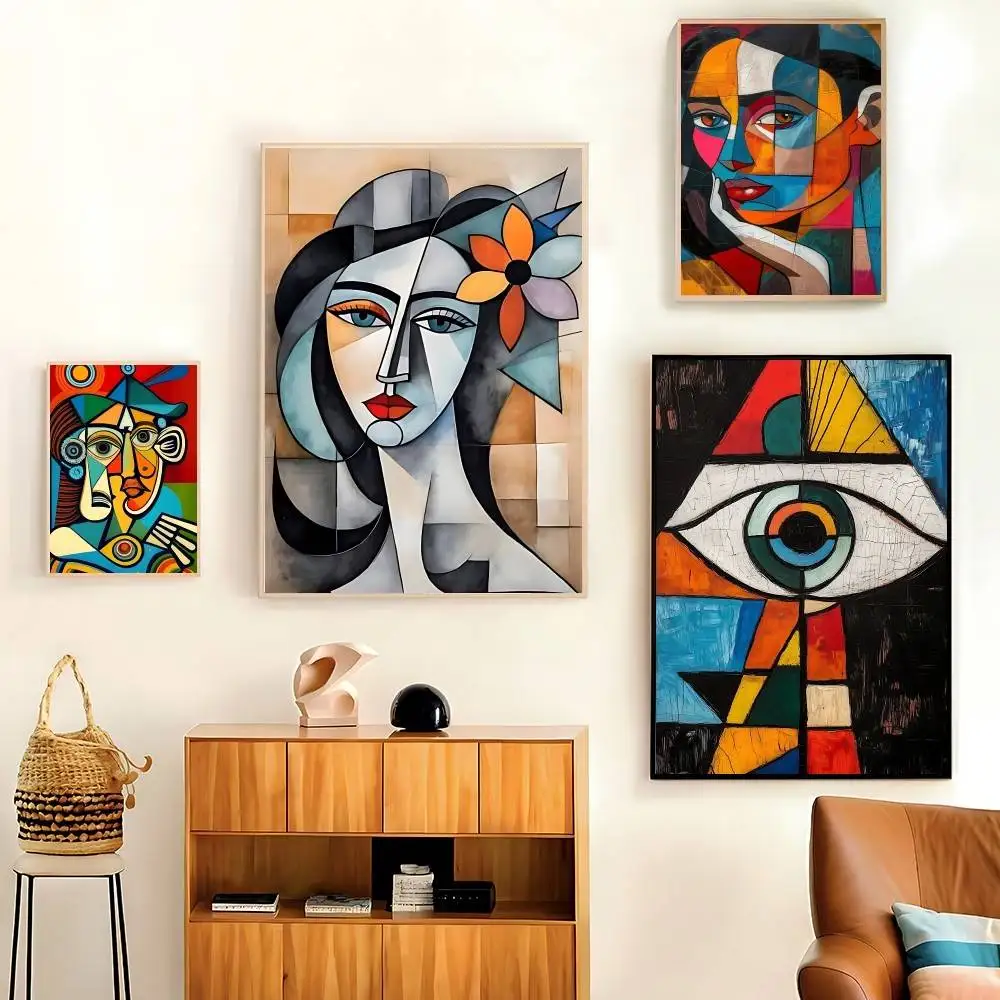 P-Picasso Classic Abstract Poster Print Canvas Pictures Home