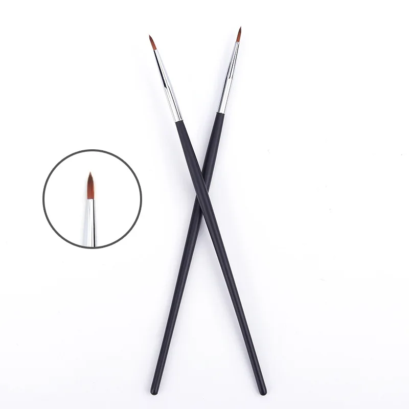 Lucky-Girls 2pc Fine Eyeliner Brush Liquid Gel Eyeliner Makeup Brush Precision Thin Long Eyeliner Brush Professional Liner Brush