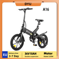 DYU A16 Adult Electric Bike 250W Motor E-bike 36V10Ah Battery  Electric Bicycle 16 Inch Tire City Ebike