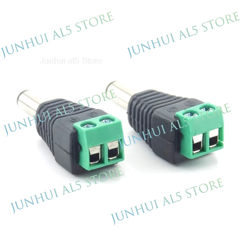 

2pcs 2.1mm DC Male Plug Connector Adapter Power Supply CCTV Accessories for CCtv Camera Security System Video Camera B5