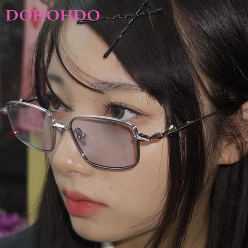 

Trendy Small Frame Metal Square Women's Sunglasses Luxury Brand Designer Punk Sunglass Men Outdoor Driving Eyewear Female UV400