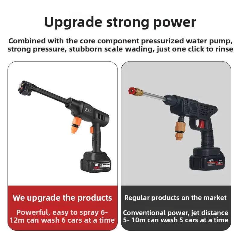 

Коробка для инструментов для мойки электромобилей, портативная беспроводная машина для мойки автомобилей, мощный водяной пистолет для мойки автомобилей высокого давления