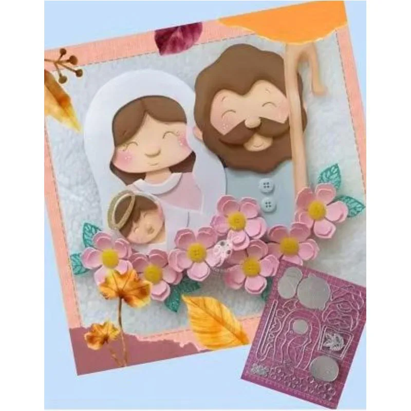 Kobiety mężczyźni dzieci kwiaty metalowe matryce do cięcia dla Album na zdjęcia DIY do scrapbookingu rzemiosła Decorat papierowy szablon rękodzieło