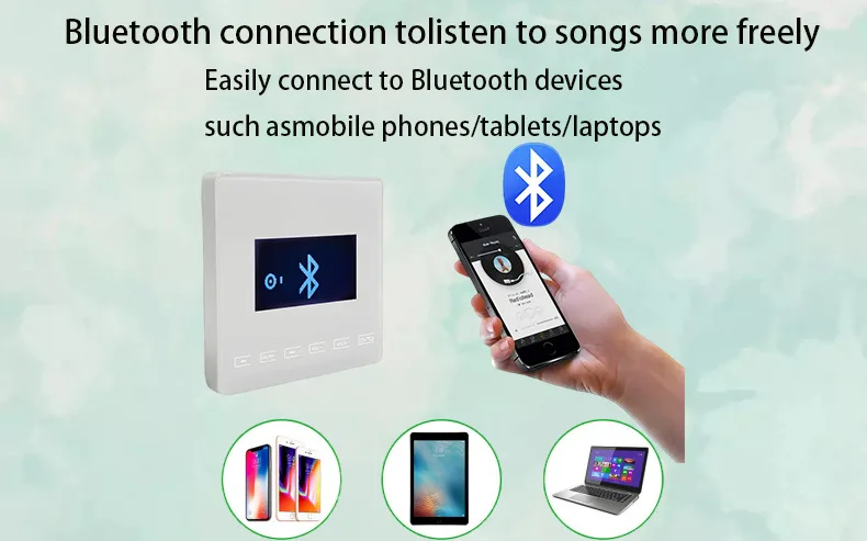 Factory Direct Sales Bluetooth Audio Player Controller Home Amplifier Background Music Host Receiver Plastic Embedded Power