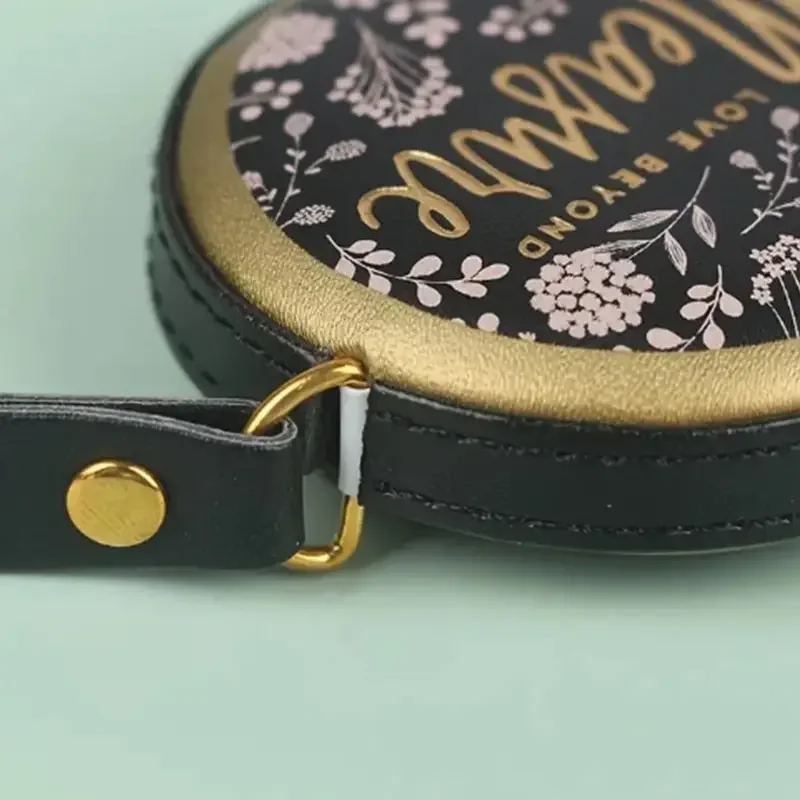 Portable Retractable Vintage PU Leather Mini Tape Measure Nostalgia Measuring Ruler Vintage Sewn cm Inch Roll Scale