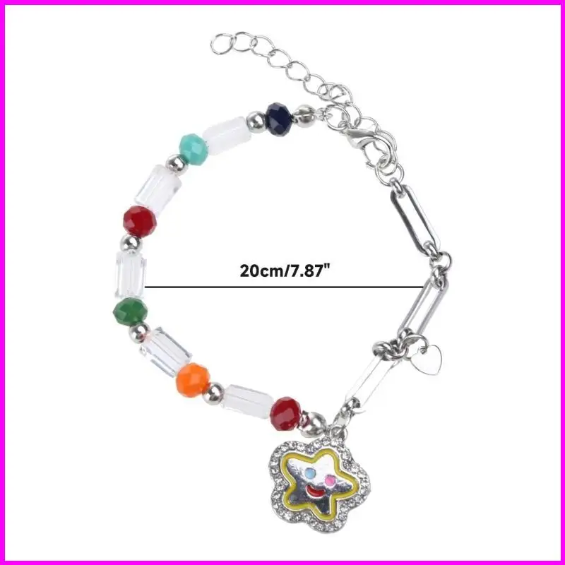 مطرز Handchain حبة مشبك ورق الربط سوار زخرفة الحزب للنساء #6