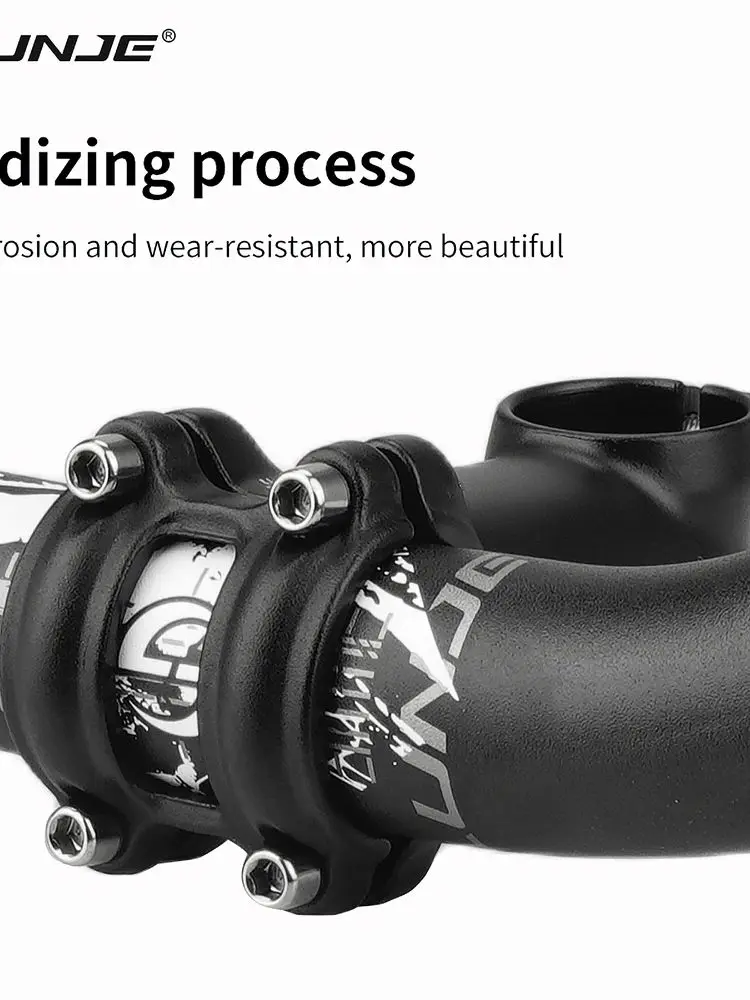 AliExpress LUNJE 7Degrees Stem Mountain Bike Handlebar Stem 25.4/31.8mm Aluminum Alloy MTB Power Cycling Parts 50/60/70/80/90/100mm