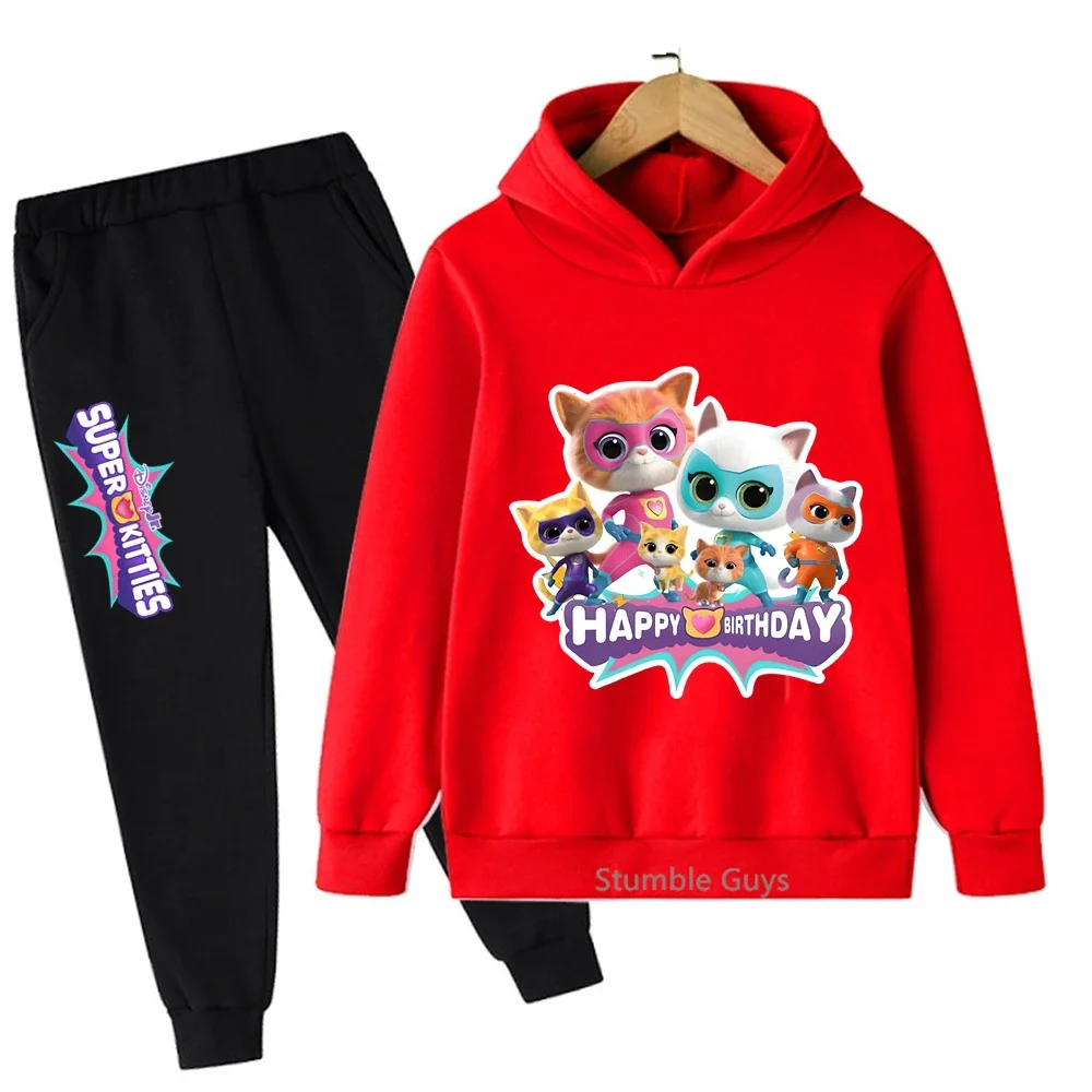 

Disney Supperkitties Kids Hoodie Set Spring Autumn Boys Girls Casual Daily 2-Piece Hoodie Outfit​