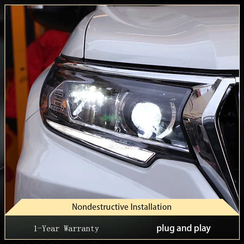 Car Lights For Toyota Prado Headlight 2018 2019 2020 2021 Auto Projector LED DRL Dynamic Signal Lamp Tool Accessories