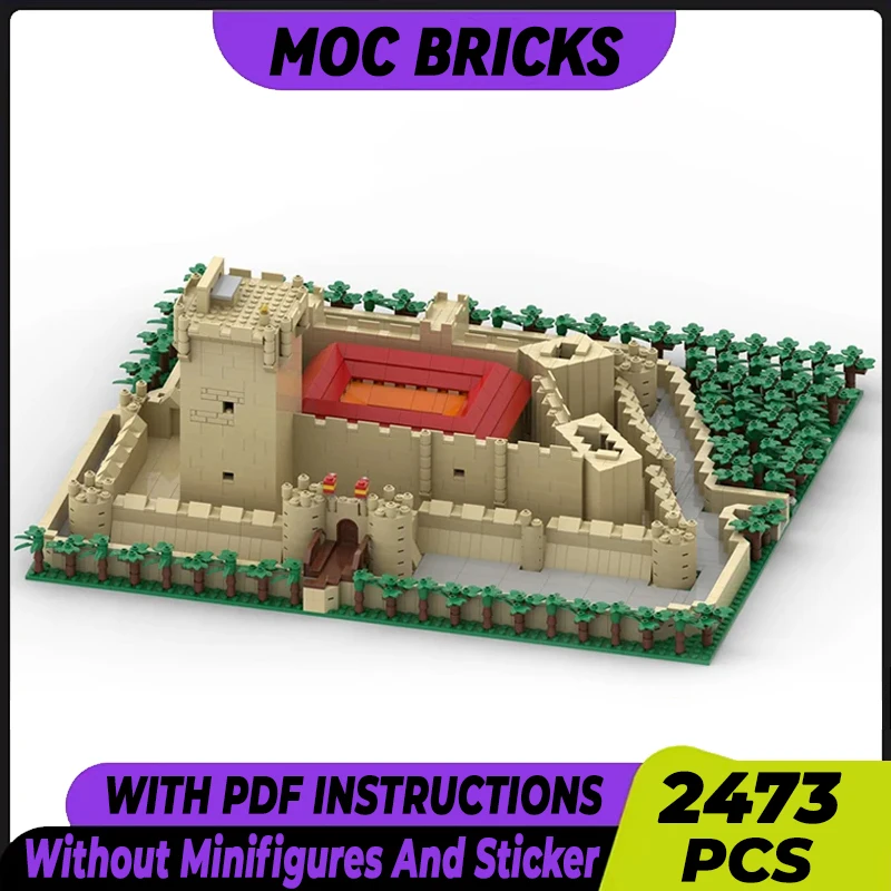 Briques de construction MOC de modèle de réfrigérant médiévale, château de prison espagnol, blocs modulaires technologiques, cadeau de Noël, ensembles de jouets de bricolage, assemblage