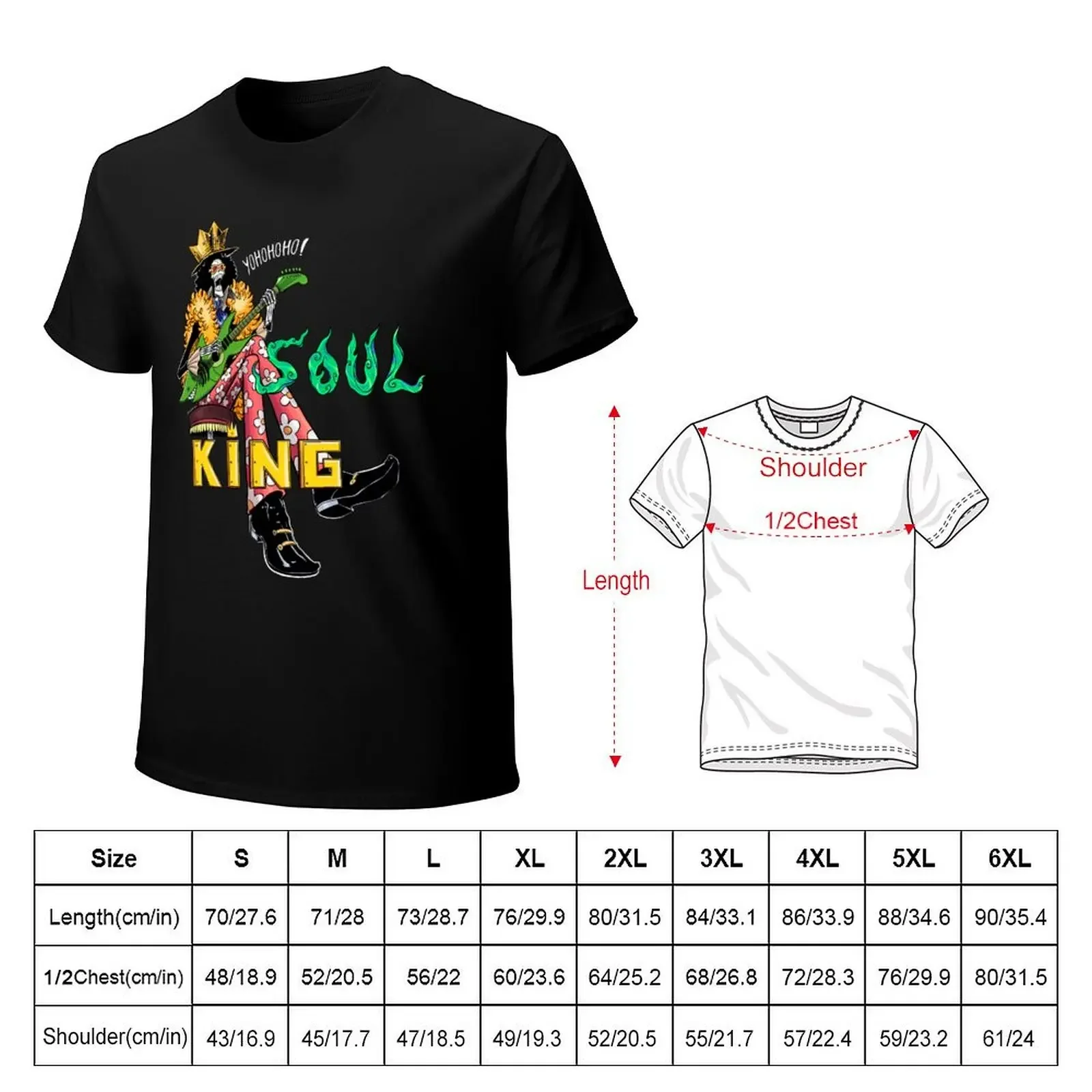 Soul King Brook T-Shirt customs summer clothes sports fans hippie clothes mens white t shirts