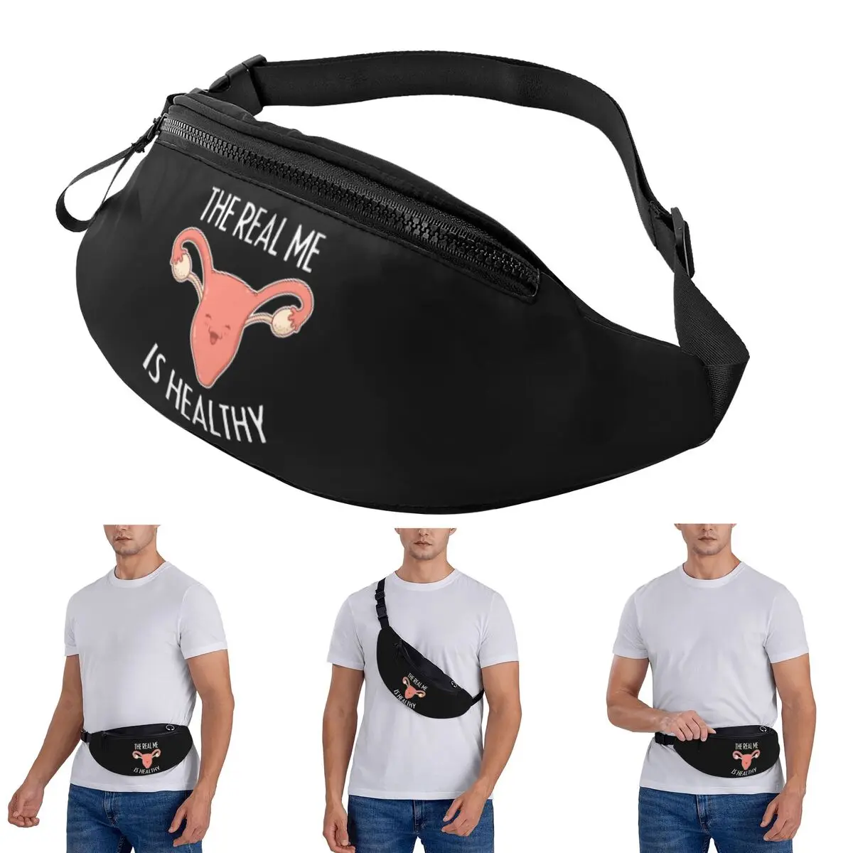 

Crossbody Waist Bag Cervix Is Healthy Uterus Obstetrician Doctor Obgyn Men Women Fanny Pack Traveling Running Money Phone Pouch