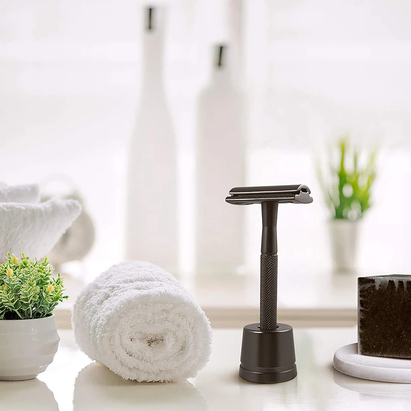 Double Edge Navalha de segurança para homens e mulheres, lâminas de metal reutilizáveis, lâmina única, 5pcs