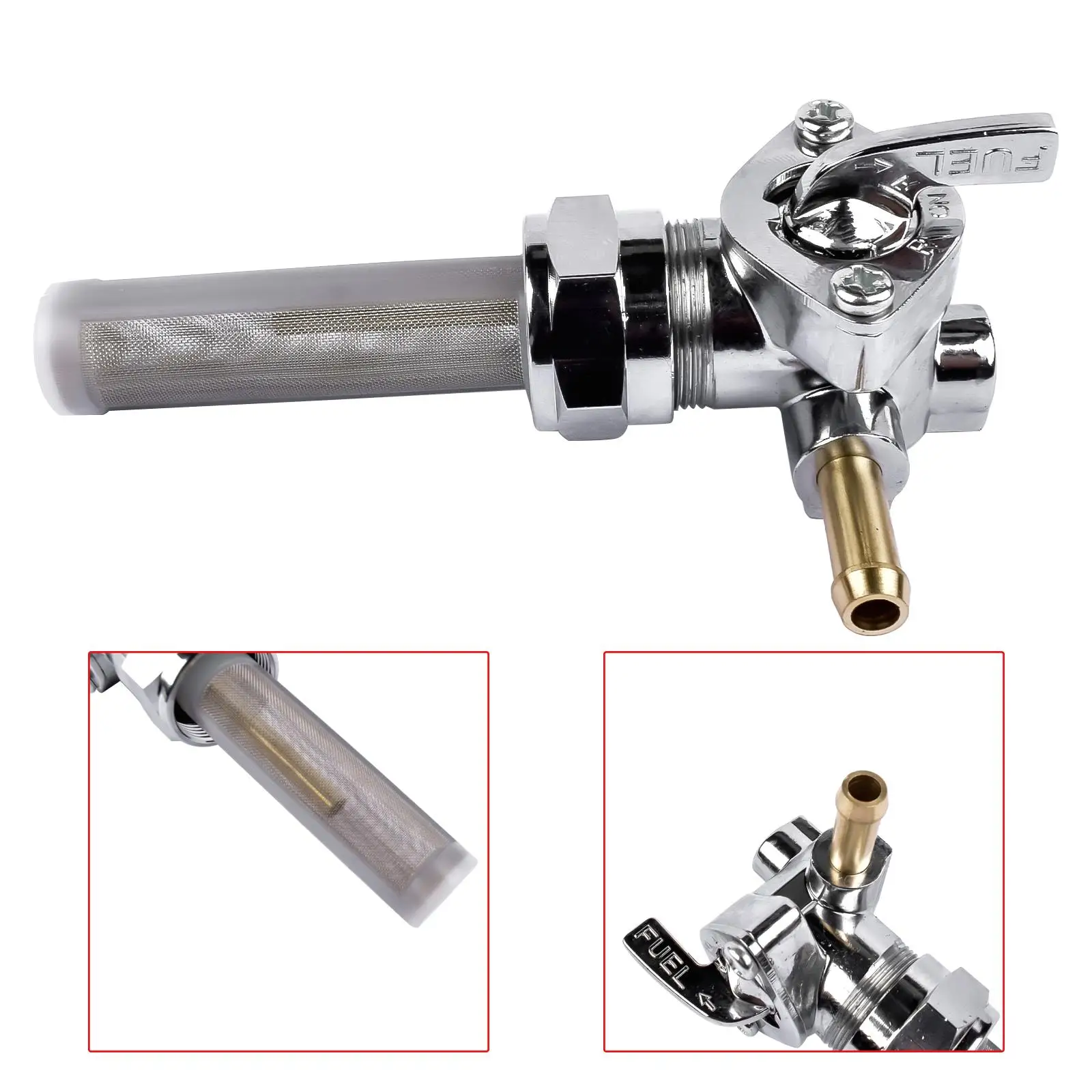 Left Spigot Petcock 22mm for harley SPORTSTER 883 1000 1200 62129-75T